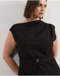 Atmos&Here Curvy - Ava Slash Neck Mini Dress