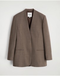 COS - Collarless Wool-Blend Blazer