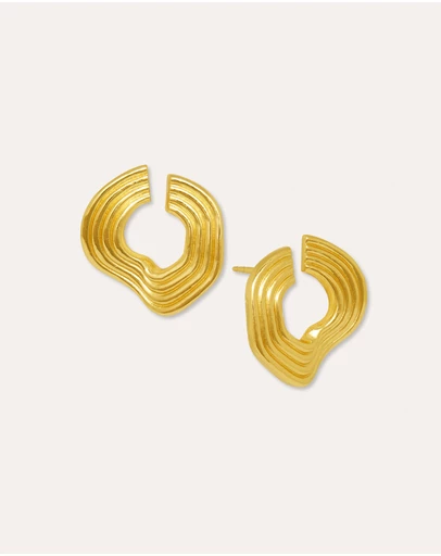 Ottoman Hands - Nara Wave GoldStud Earrings
