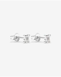 Michael Hill - Floral Stud Earrings with Cubic Zirconia in Sterling Silver