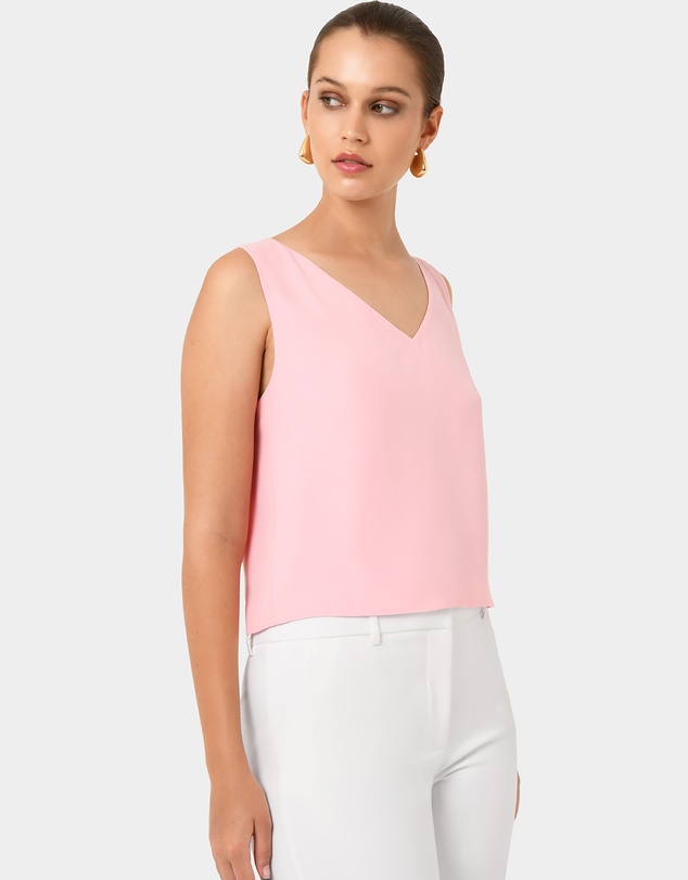 Forcast - Blair V-Neck Crop Top