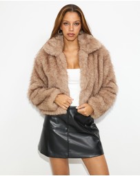 Dazie - Downtown Girl Faux Fur Jacket