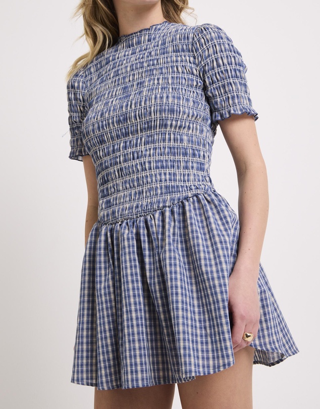 Subtitled - Bonnie Shirred Bubble Mini Dress