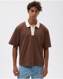 AERE - Organic Cotton SS Rugby Polo
