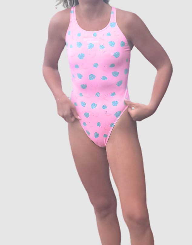 Salty Johnson - Leaves Thick Strap One Piece
