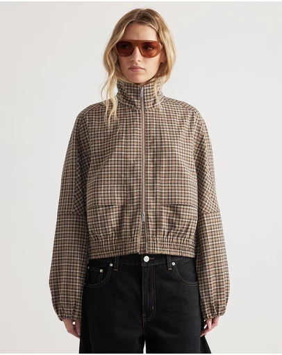 Decjuba - Violet Zip Check Jacket