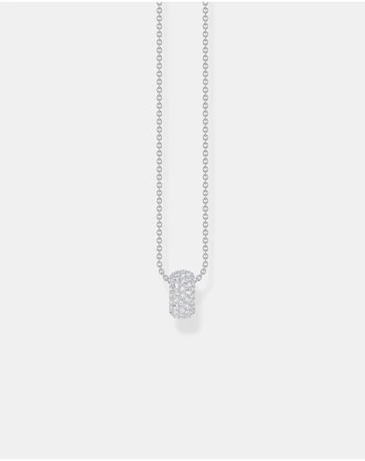 THOMAS SABO - Necklace with ring pendant and white zirconia