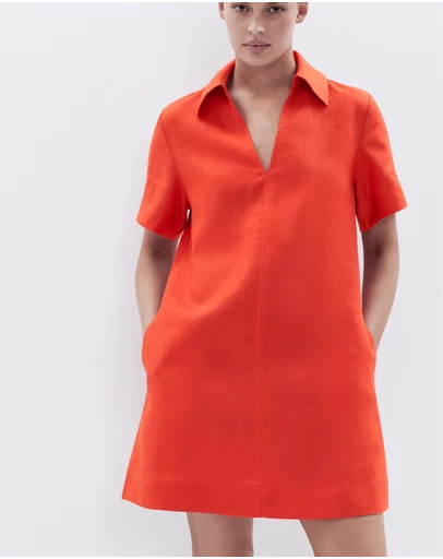 UNISON - Collared Linen Dress
