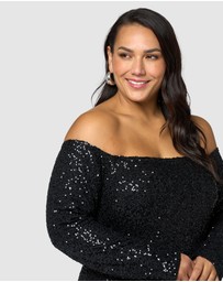 Pink Dusk by Curve Project - Spellbinding Sequin Midi Dress