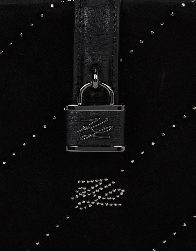 Karl Lagerfeld - K/Autograph Padlock Rhinestone Trunk Bag