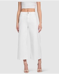 GUESS - Bellflower Crop Wide Leg Jeans