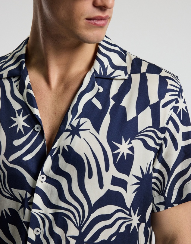 Calibre - Astro Print Short Sleeve Shirt Navy