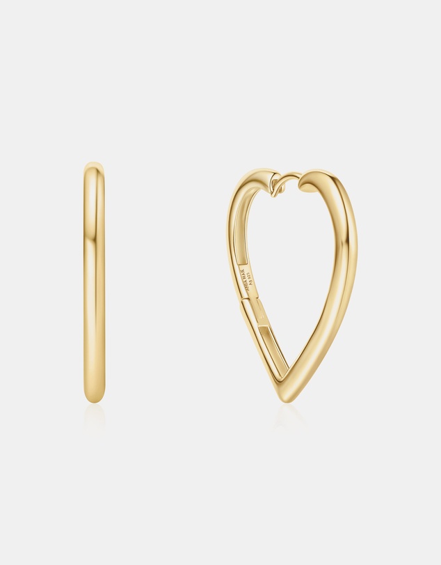Ania Haie - Gold Large Heart Hoop Earrings