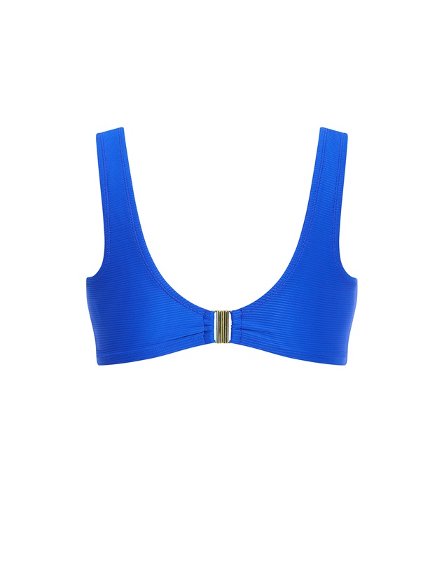 City Chic - Plus size Positano Underwire Bikini Top - cobalt blue