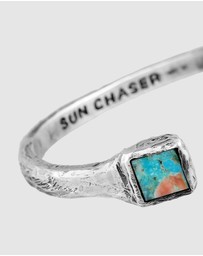 Haze & Glory - ICONIC EXCLUSIVE - Bracelet Men Sun Chaser Turquoise Bangle 925 Sterling Silver
