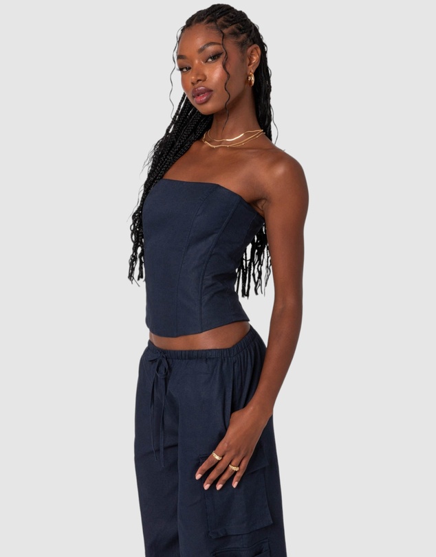EDIKTED - Bristol Linen Look Corset