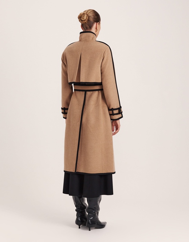 SABA - Kayla Wool Contrast Long Coat