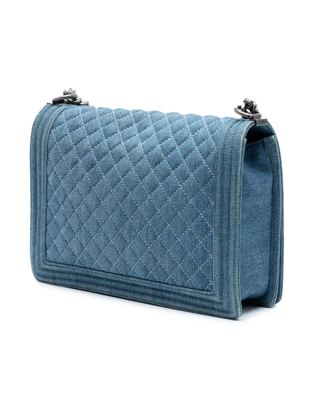 Pre-Loved by Azura Reborn - Pre-Loved Large Quilted Denim Boy Flap