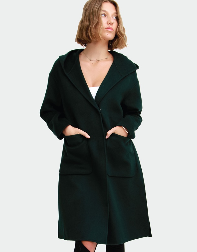 Belle & Bloom - Walk This Way Wool Blend Hooded Coat