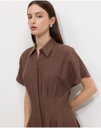 Calli - Vasco Tucked Shirt Dress