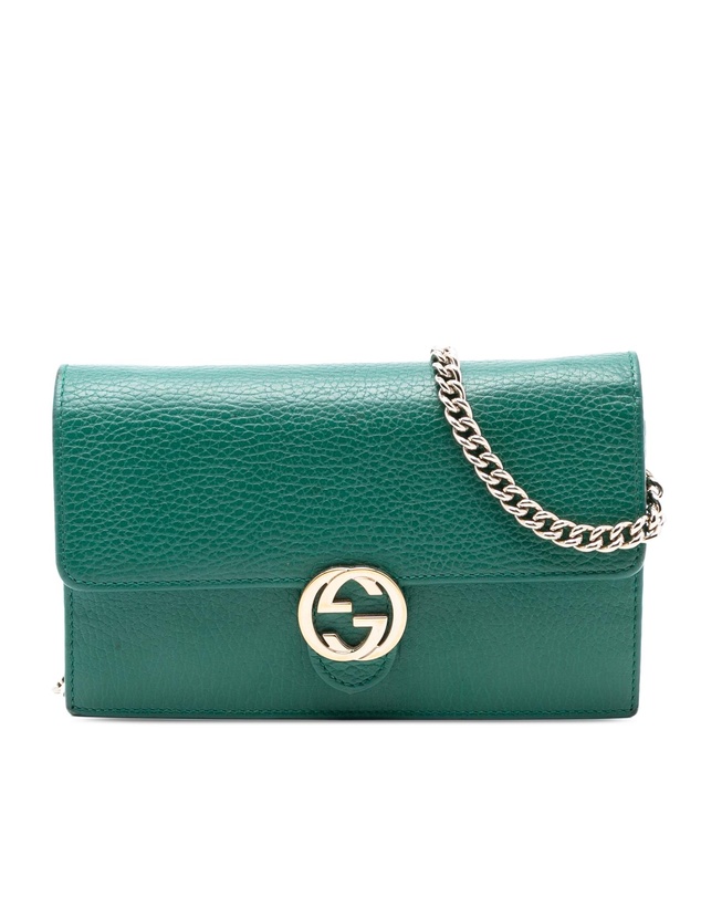 Gucci - Pre-Loved Interlocking G Dollar Calfskin Wallet on Chain