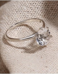 Elli Jewelry - Ring Engagement 925 Sterling Silver Crystals