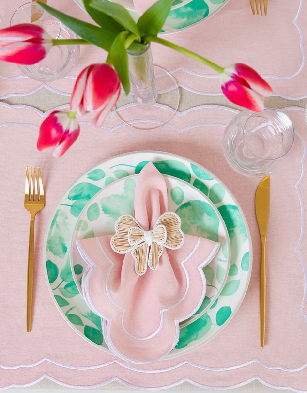 Tablescaped - Pretty In Pink - Set of 4 Bow Napkin Rings