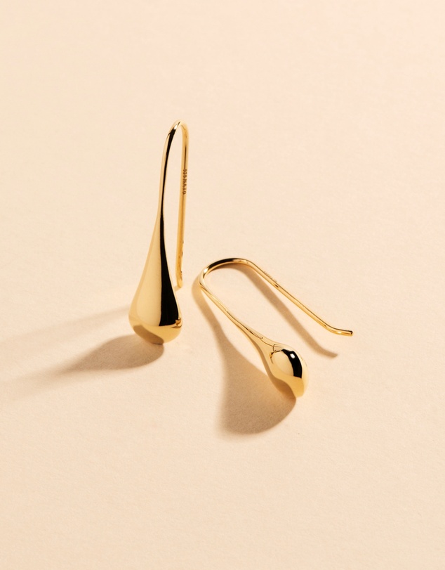 Najo - My Silent Tears Yellow Gold Earring