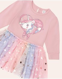 Huxbaby - Whimsical Unicorn Tulle Ballet Dress - Babies-Kids