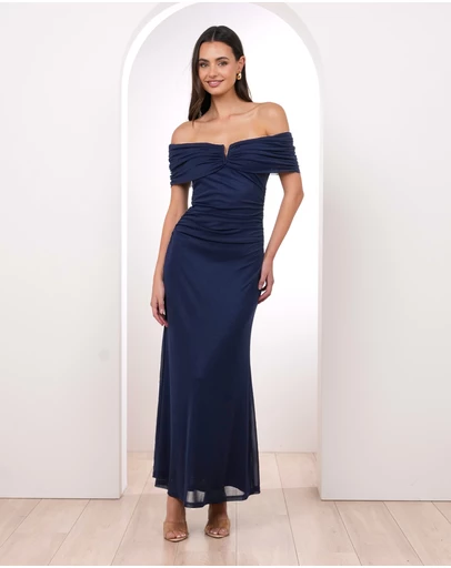 Pilgrim - Xyla Off Shoulder Mesh Gown
