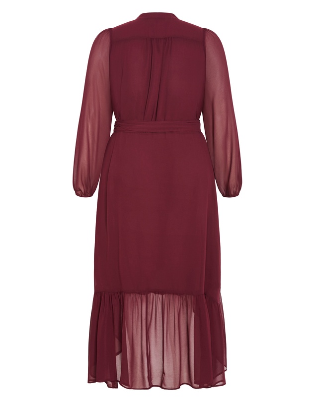 City Chic - Plus size Rylie Maxi Dress - burgundy