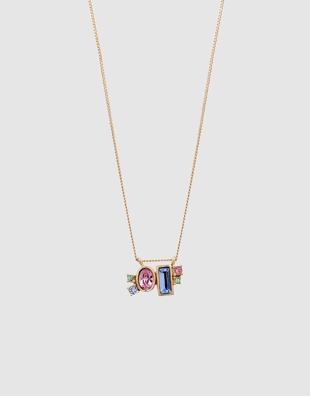 Elli Jewelry - Necklace Crystal Dainty 925 Sterling Silver Gold-Plated