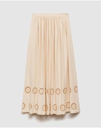 M.N.G - Pipo Embroidered Long Skirt
