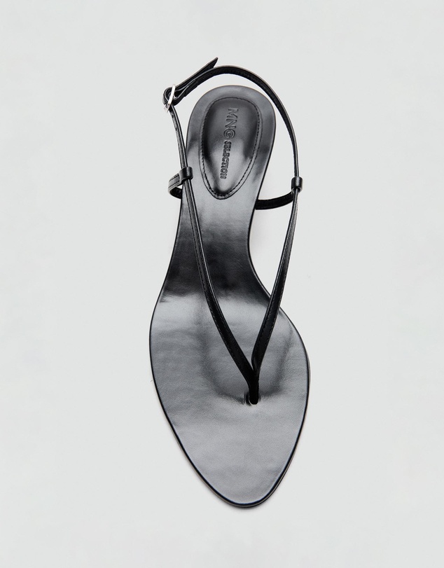 M.N.G - Heeled Leather Sandals with Straps