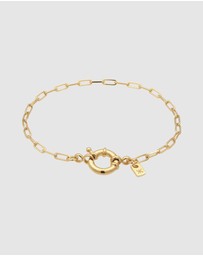 Kuzzoi - ICONIC EXCLUSIVE - Classic Long Link Chain Bracelet in Gold-Plated 925 Sterling Silver