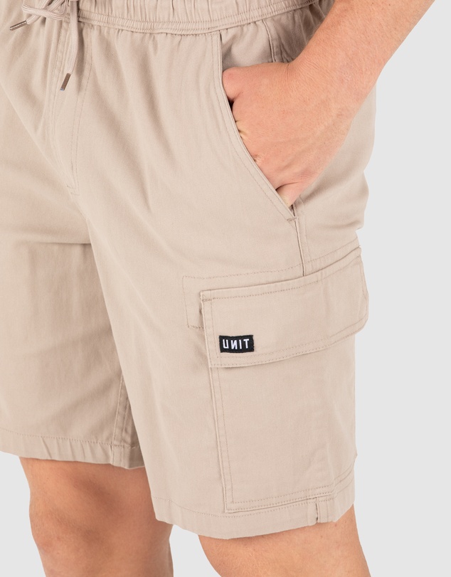 UNIT - UNIT Pivot Mens Elastic Waist Cargo Shorts