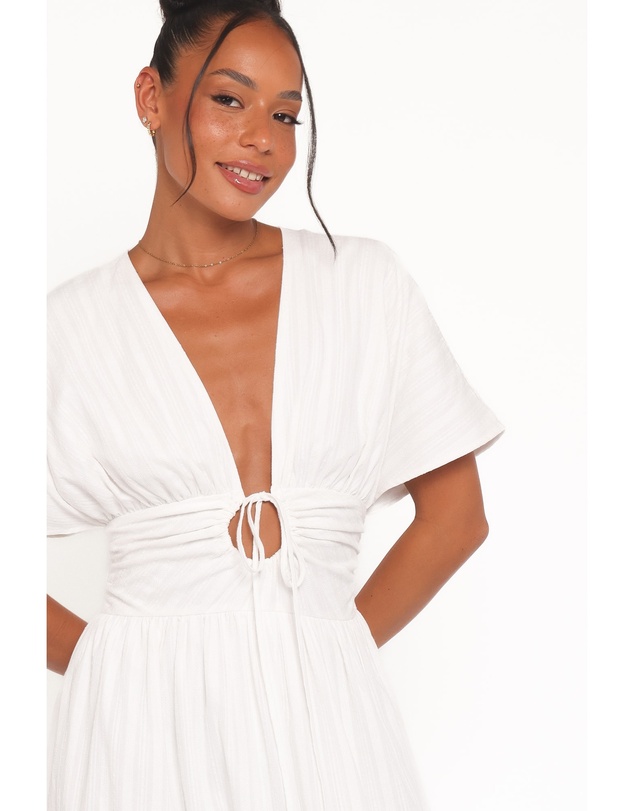 Petal & Pup - Edel Short Sleeve Maxi Dress - White