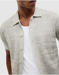 Politix - Wave Knit Button Down Short Sleeve Shirt