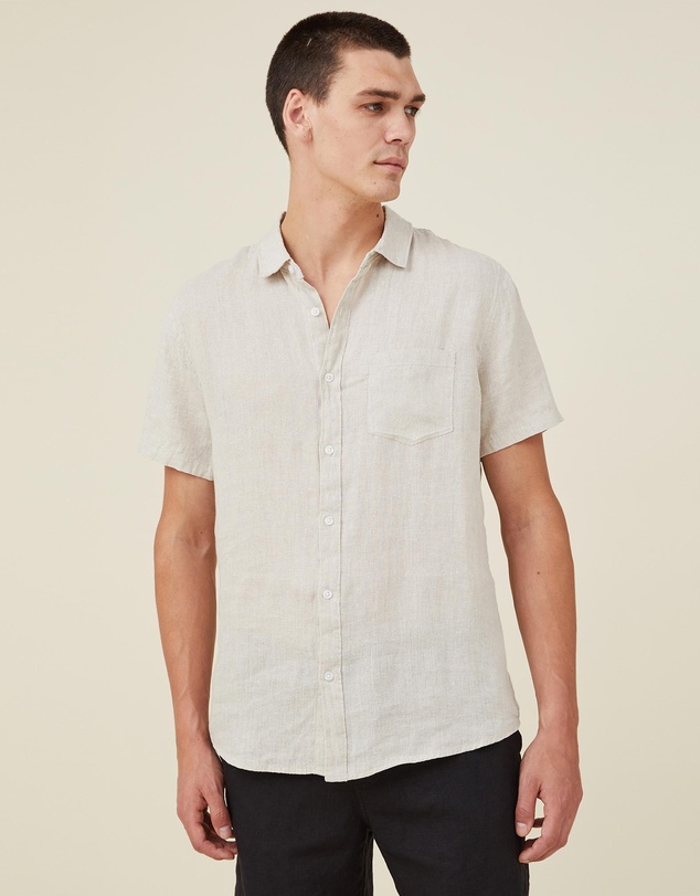 Cotton On - Linen Short Sleeve Shirt