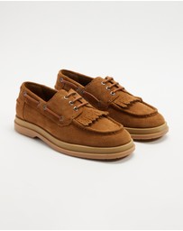 HUGO - Chaol Moccassin Suede Boat Shoes - Men's