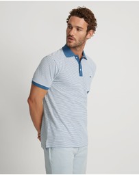 Oxford - Mack Striped Organic Cotton Polo