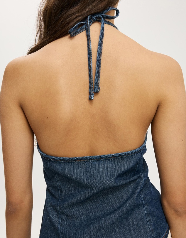 Cotton On - Sloan Lightweight Denim Halter Top