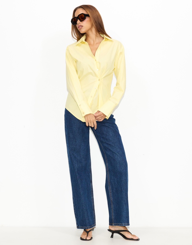 Dazie - Em Asymmetrical Button Up Shirt
