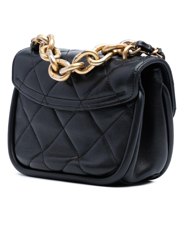 Pre-Loved by Azura Reborn - Pre-Loved Mini Quilted Lambskin Chain Top Handle Flap