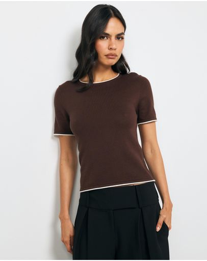 Chocolate With Cream Trim