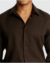 yd. - Nightfall Cotton Herringbone Regular Fit Shirt