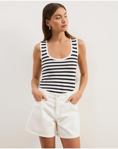 Navy & White Stripe