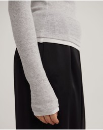 Witchery - Contrast Trim Long Sleeve Top