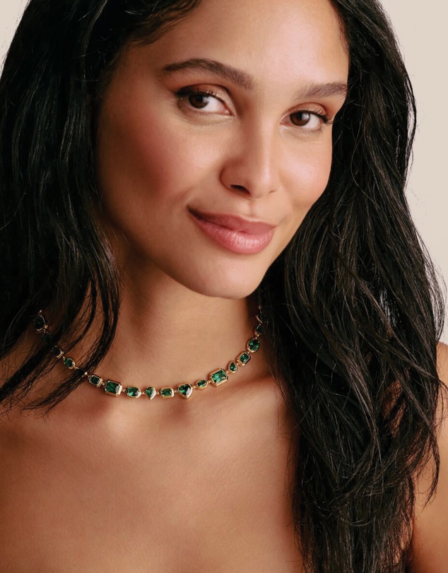 THOMAS SABO - THOMAS SABO Elyndra Necklace with Green Stones