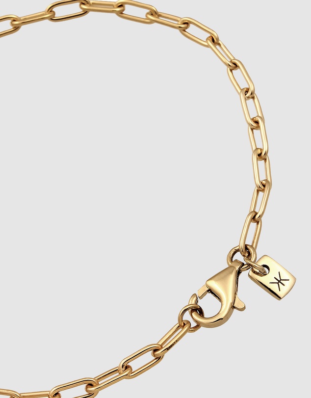 Kuzzoi - ICONIC EXCLUSIVE - Classic Long Link Chain Bracelet in Gold-Plated 925 Sterling Silver